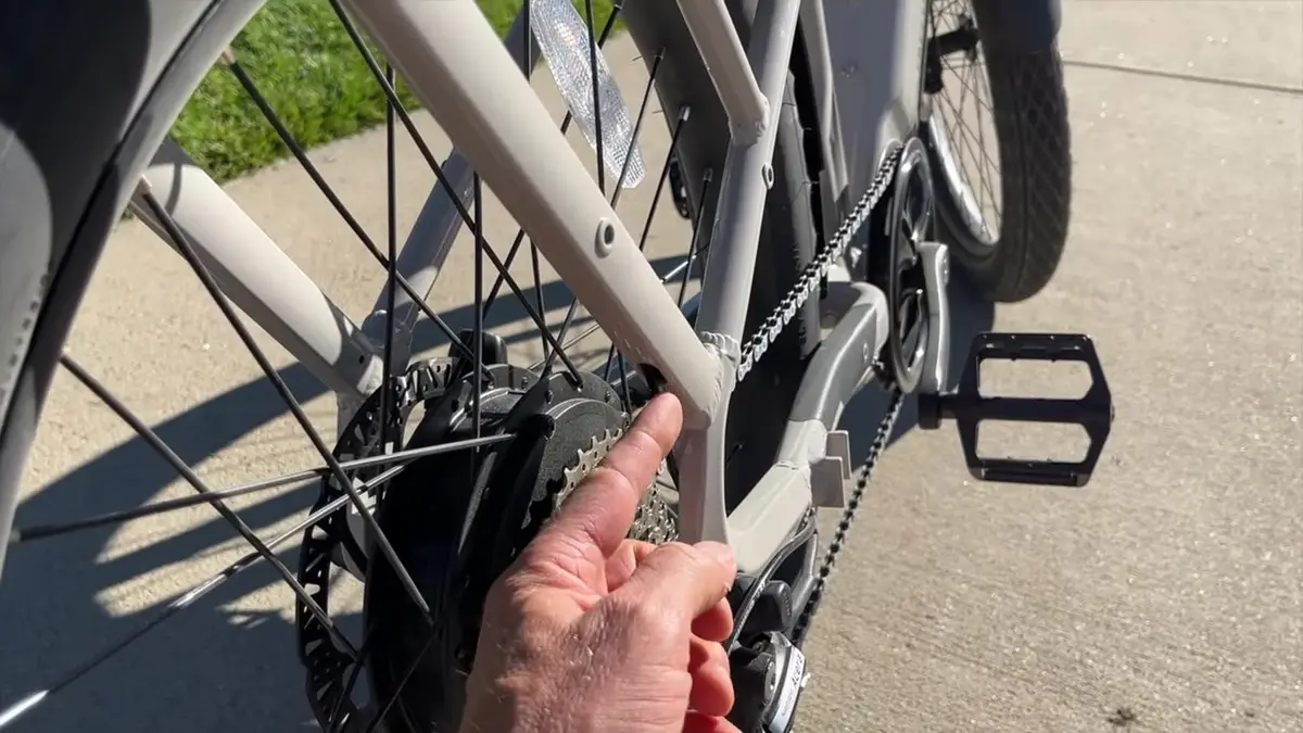 Ride1Up Cafe Cruiser during Will's test ride
